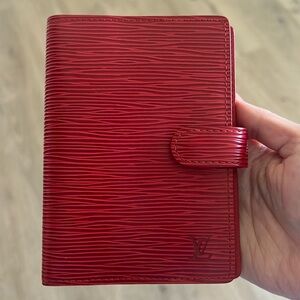 ❤️ LOUIS VUITTON EPI Leather Agenda PM  Passport Holder RED